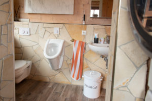Badezimmer in der Ferienwohnung Murner See